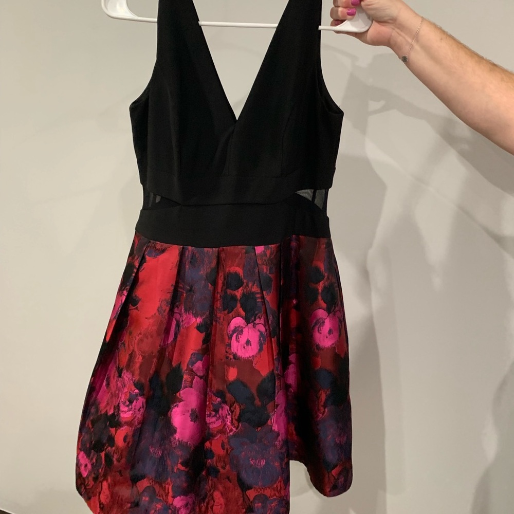 Blac and Red Roses Dress